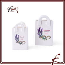 dolomite mini flower receptacle with decal pattern made in Chaozhou
